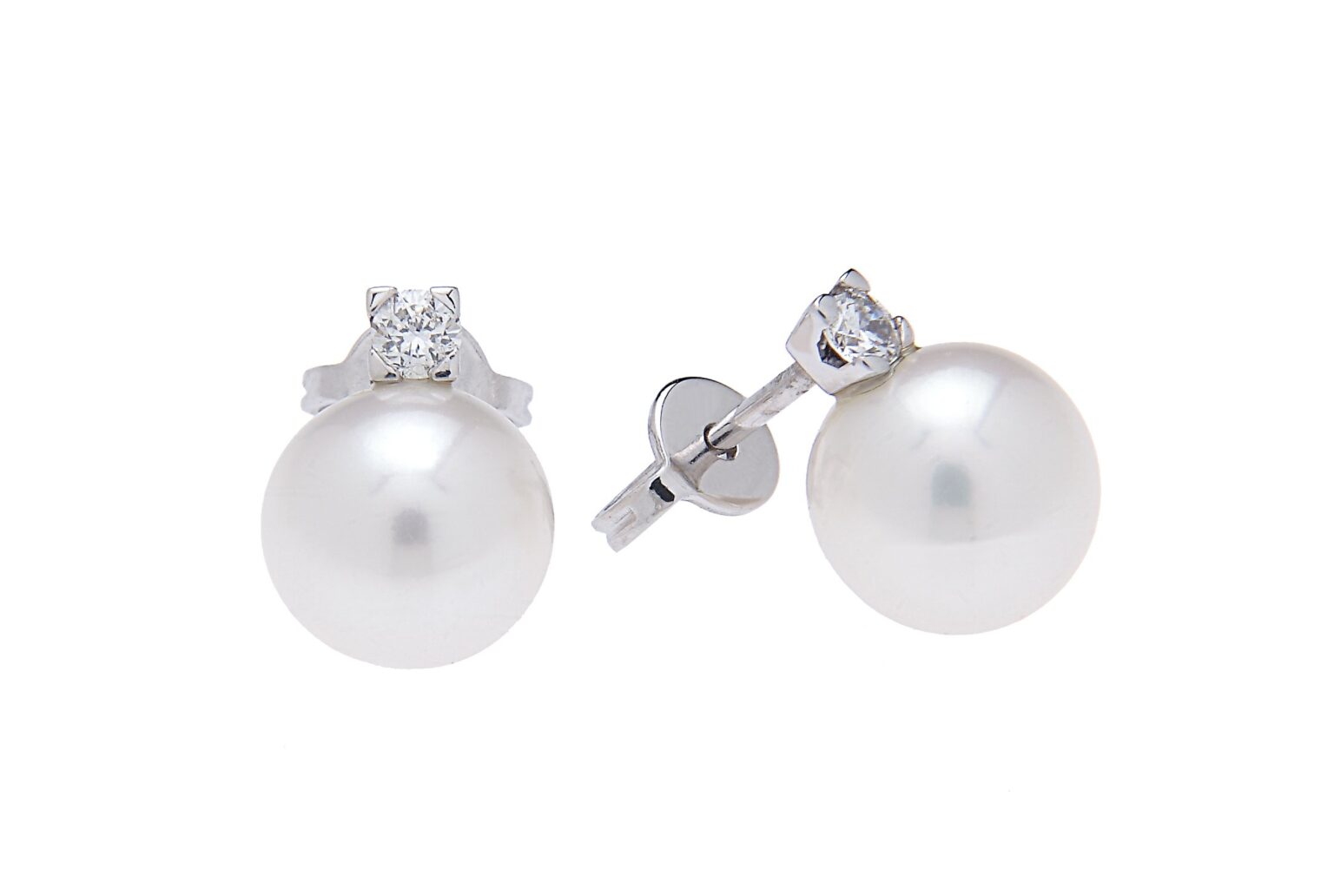 Orecchini Con Perle Akoya E Diamanti Genisi Pearls